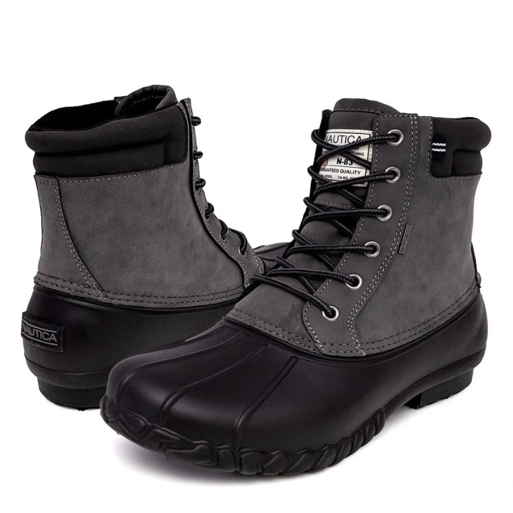 Nautica Channing Waterproof Shell Insulated Winter Snow Rain Lace Up Duck Boots